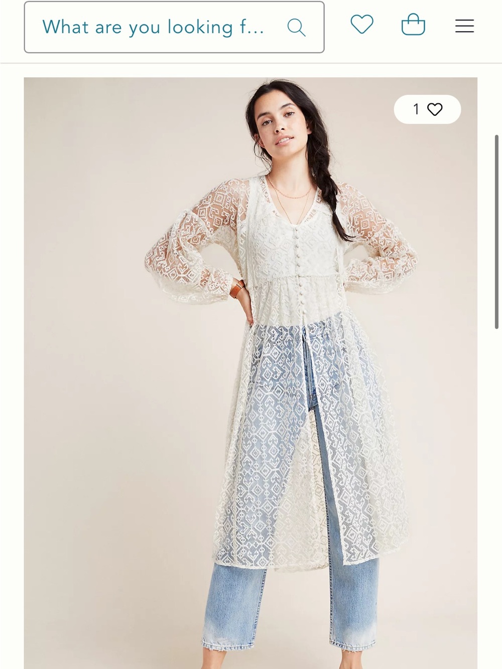 Maeve San-Michel Lace Duster M